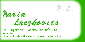 maria laczkovits business card